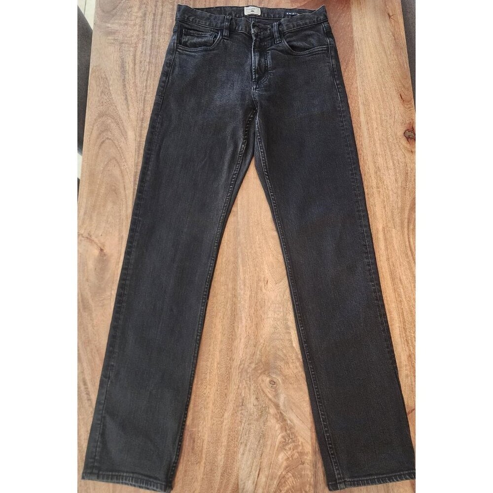 Faherty Jeans Mens 28x32 Black Feel Good Denim Special Weave Stretch Organic